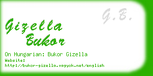 gizella bukor business card